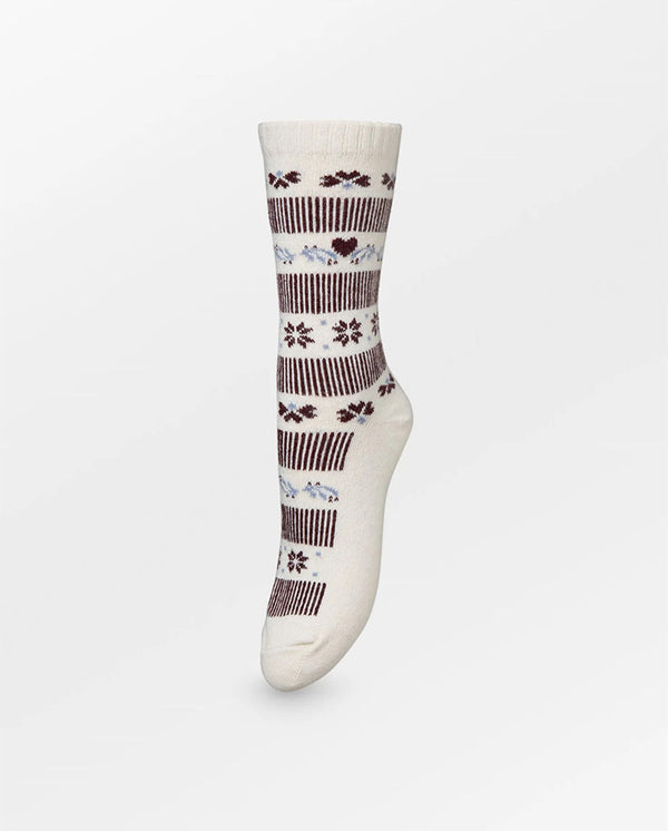 Carols Wola Sock Eggnog Off White