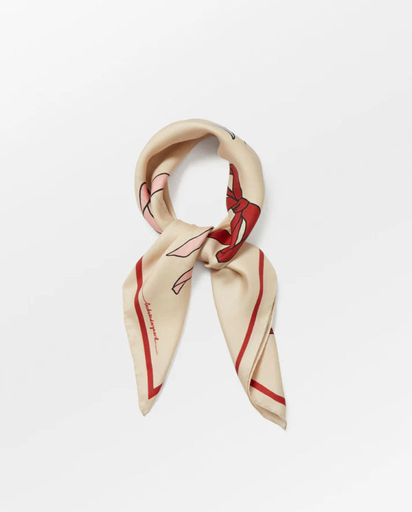 Bow Twill Silk Scarf MULTI