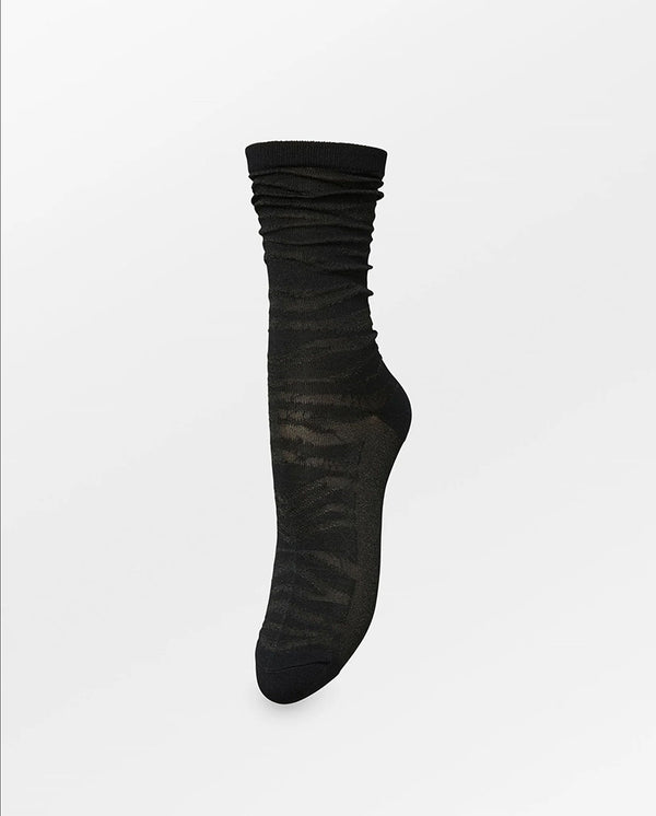 Amina Glitter Sock - Black