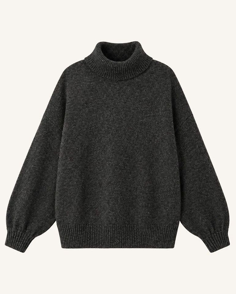 Niko Turtle Neck Jumper - Carbone