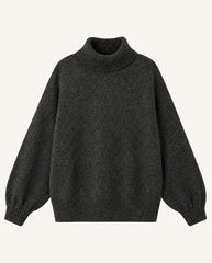 Niko Turtle Neck Jumper - Carbone
