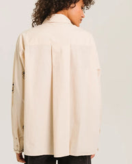 Elie Embroidered Blouse - Ecru