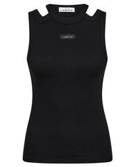 Sema Open Shoulder Tank Top - Black
