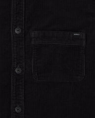 Ander Cord Shirt Black Garment dyed