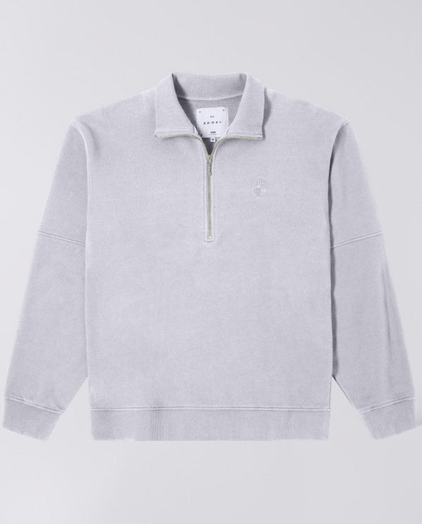 Koji Half Zip Sweat - Grey Marl