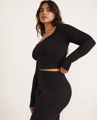 Every day scoop Neck Tee - Black