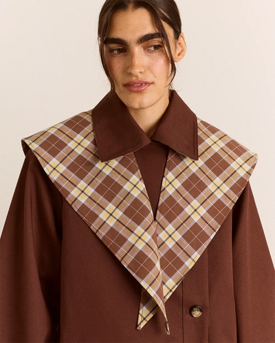 Reversible Longline Jerry Trench - Chocolate