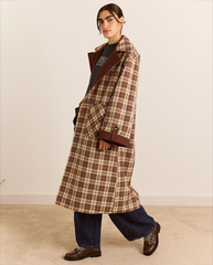 Reversible Longline Jerry Trench - Chocolate