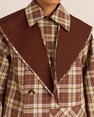 Reversible Longline Jerry Trench - Chocolate