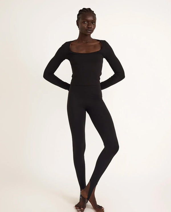 Every day scoop Neck Tee - Black