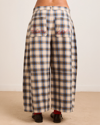 Mara Trouser - Blur Brushed Check