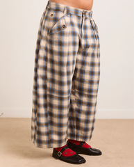 Mara Trouser - Blur Brushed Check