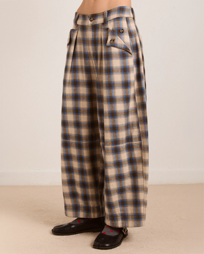 Mara Trouser - Blur Brushed Check