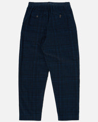 Pleated Track Pants Navy Check