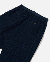 Pleated Track Pants Navy Check