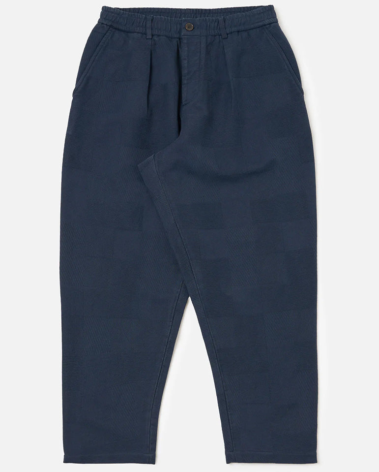 Pleated Track Pant - Dark Navy Patchwork