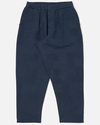 Pleated Track Pant - Dark Navy Patchwork
