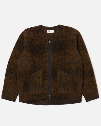 ZIP LINER JACKET - BROWN