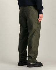 Double Pleats Flannel pants - Olive Melton