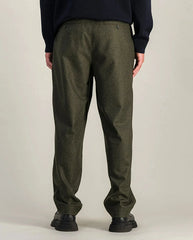 Double Pleats Flannel pants - Olive Melton