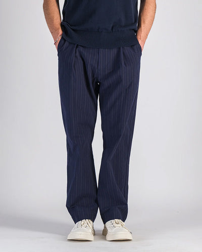 Donati pants - navy stripes