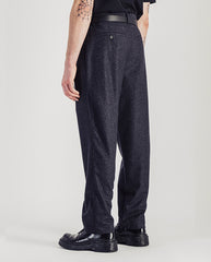 Double Pleats Flannel pants - dark grey melange