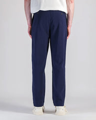Double Pleats pants - navy seersucker