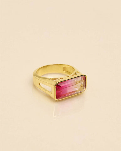 Ruby Rectangle Ring GOLD