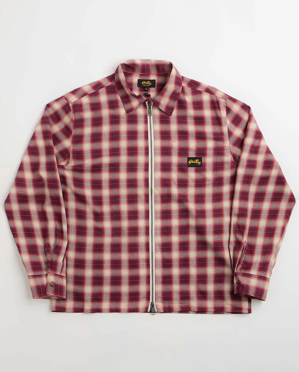 ZIP SHIRT - Red Checks