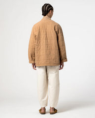 Long Kimono Quilt Jacket Almond