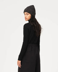 Rib Wool Turtle Neck - Black