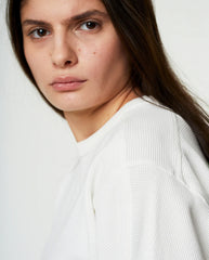 Thermal Waffle Tee - White