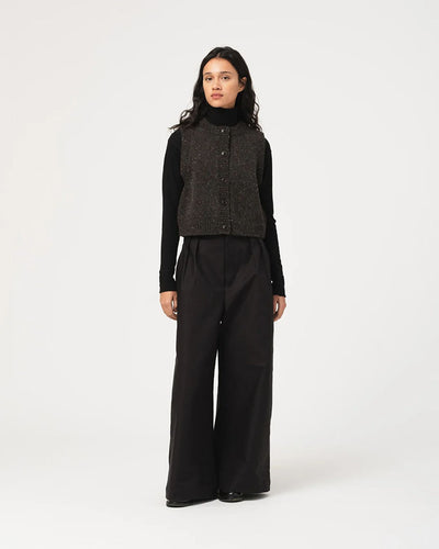 Welsh Vest - Asphalt Neppy Wool