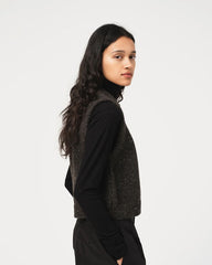 Welsh Vest - Asphalt Neppy Wool