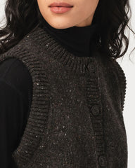 Welsh Vest - Asphalt Neppy Wool