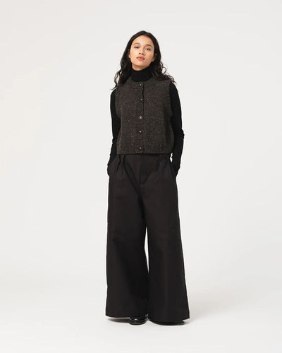 Welsh Vest - Asphalt Neppy Wool