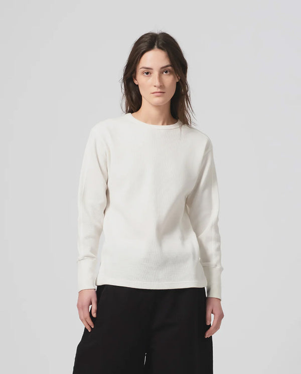 Thermal Waffle Tee - White