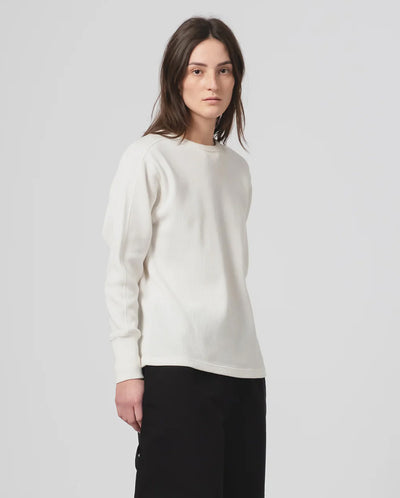 Thermal Waffle Tee - White