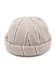 Havana Roll Cap Linen Stripe