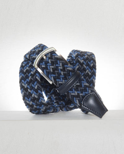 Woven Belt Gry/Blk/Blu