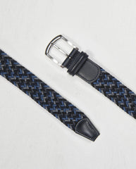 Woven Belt Gry/Blk/Blu