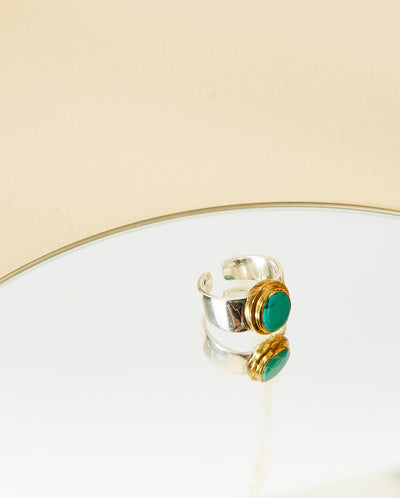 Lima Cabochon Malachite Ring SILVER