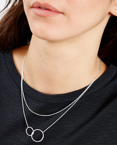 Enamel stone Necklace Fuschia