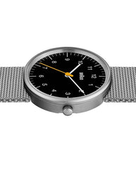 Braun Watch Black Dial Silver Mesh Strap